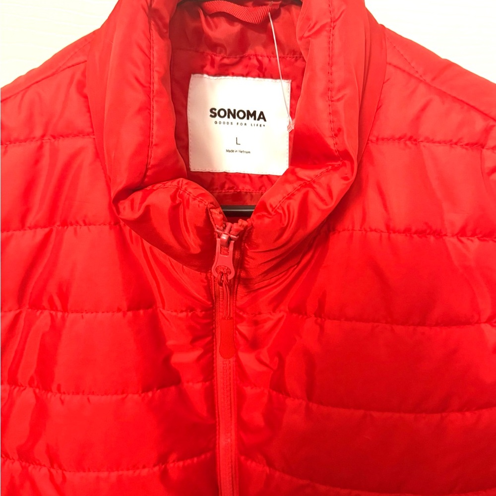 Sonoma Vibrant Red Quilted Vest - Picture 2 of 3